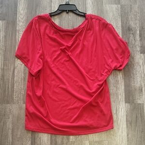 SHEIN Red Relaxed Short Sleeve T-Shirt